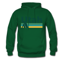 Utah Hoodie - Retro Camping Utah Hooded Sweatshirt - forest green