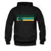 Vermont Hoodie - Retro Camping Vermont Hooded Sweatshirt - black