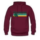 Vermont Hoodie - Retro Camping Vermont Hooded Sweatshirt - burgundy