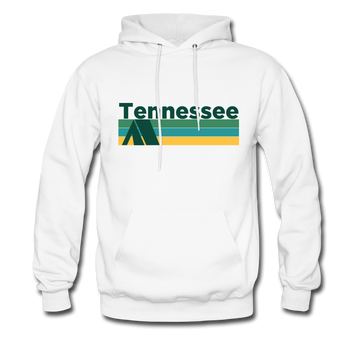 Tennessee Hoodie - Retro Camping Tennessee Hooded Sweatshirt - white