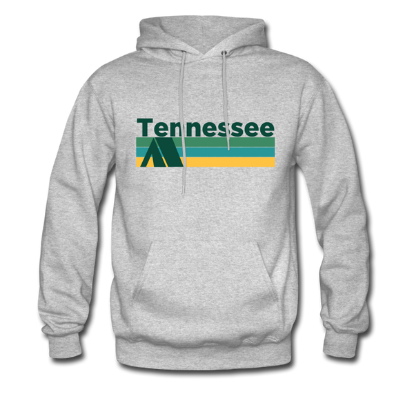 Tennessee Hoodie - Retro Camping Tennessee Hooded Sweatshirt - heather gray