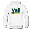 Vail, Colorado Hoodie - Retro Camping Vail Hooded Sweatshirt - white