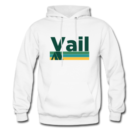 Vail, Colorado Hoodie - Retro Camping Vail Hooded Sweatshirt - white