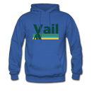 Vail, Colorado Hoodie - Retro Camping Vail Hooded Sweatshirt - royal blue