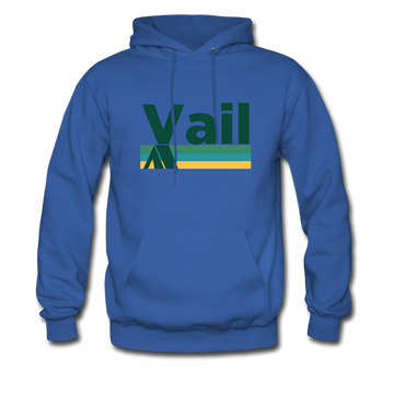 Vail, Colorado Hoodie - Retro Camping Vail Hooded Sweatshirt - royal blue