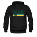 Vail, Colorado Hoodie - Retro Camping Vail Hooded Sweatshirt - black