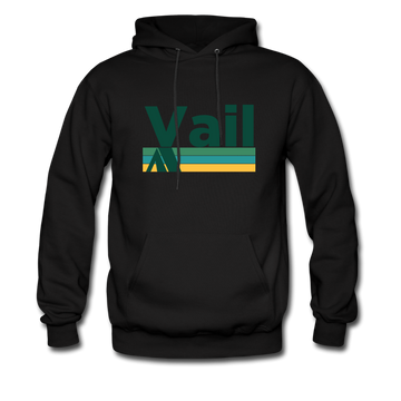 Vail, Colorado Hoodie - Retro Camping Vail Hooded Sweatshirt - black