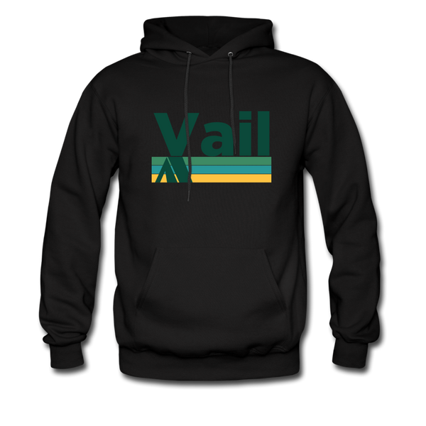Vail, Colorado Hoodie - Retro Camping Vail Hooded Sweatshirt - black