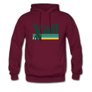 Vail, Colorado Hoodie - Retro Camping Vail Hooded Sweatshirt - burgundy