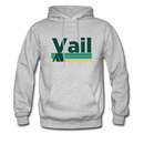 Vail, Colorado Hoodie - Retro Camping Vail Hooded Sweatshirt - heather gray