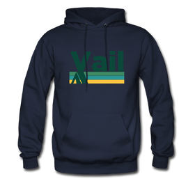Vail, Colorado Hoodie - Retro Camping Vail Hooded Sweatshirt - navy