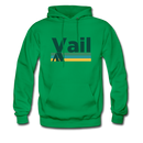 Vail, Colorado Hoodie - Retro Camping Vail Hooded Sweatshirt - kelly green