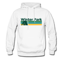 Winter Park, Colorado Hoodie - Retro Camping Winter Park Hooded Sweatshirt - white