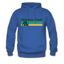 Winter Park, Colorado Hoodie - Retro Camping Winter Park Hooded Sweatshirt - royal blue