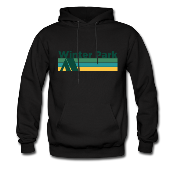 Winter Park, Colorado Hoodie - Retro Camping Winter Park Hooded Sweatshirt - black
