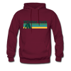 Winter Park, Colorado Hoodie - Retro Camping Winter Park Hooded Sweatshirt - burgundy