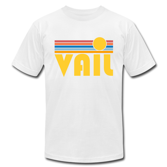 Vail, Colorado T-Shirt - Retro Sunrise Unisex Vail T Shirt - white