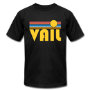Vail, Colorado T-Shirt - Retro Sunrise Unisex Vail T Shirt - black