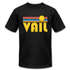 Vail, Colorado T-Shirt - Retro Sunrise Unisex Vail T Shirt - black