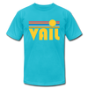Vail, Colorado T-Shirt - Retro Sunrise Unisex Vail T Shirt - turquoise