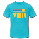 Vail, Colorado T-Shirt - Retro Sunrise Unisex Vail T Shirt - turquoise