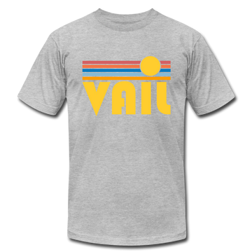 Vail, Colorado T-Shirt - Retro Sunrise Unisex Vail T Shirt - heather gray