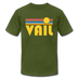 Vail, Colorado T-Shirt - Retro Sunrise Unisex Vail T Shirt - olive