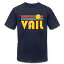 Vail, Colorado T-Shirt - Retro Sunrise Unisex Vail T Shirt - navy