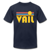 Vail, Colorado T-Shirt - Retro Sunrise Unisex Vail T Shirt - navy