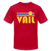 Vail, Colorado T-Shirt - Retro Sunrise Unisex Vail T Shirt - red