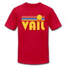 Vail, Colorado T-Shirt - Retro Sunrise Unisex Vail T Shirt - red