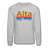 Alta, Utah Sweatshirt - Retro Mountain & Birds Alta Crewneck Sweatshirt