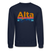 Alta, Utah Sweatshirt - Retro Mountain & Birds Alta Crewneck Sweatshirt
