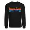 Beaver Creek, Colorado Sweatshirt - Retro Mountain & Birds Beaver Creek Crewneck Sweatshirt - black