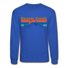Beaver Creek, Colorado Sweatshirt - Retro Mountain & Birds Beaver Creek Crewneck Sweatshirt - royal blue