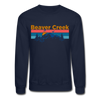 Beaver Creek, Colorado Sweatshirt - Retro Mountain & Birds Beaver Creek Crewneck Sweatshirt - navy