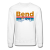 Bend, Oregon Sweatshirt - Retro Mountain & Birds Bend Crewneck Sweatshirt - white