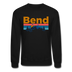 Bend, Oregon Sweatshirt - Retro Mountain & Birds Bend Crewneck Sweatshirt - black