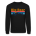 Big Bear, California Sweatshirt - Retro Mountain & Birds Big Bear Crewneck Sweatshirt - black