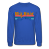 Big Bear, California Sweatshirt - Retro Mountain & Birds Big Bear Crewneck Sweatshirt - royal blue