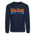 Big Bear, California Sweatshirt - Retro Mountain & Birds Big Bear Crewneck Sweatshirt - navy
