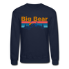 Big Bear, California Sweatshirt - Retro Mountain & Birds Big Bear Crewneck Sweatshirt