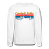 Crested Butte Sweatshirt - Retro Mountain & Birds Crested Butte Crewneck Sweatshirt - white
