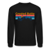 Crested Butte Sweatshirt - Retro Mountain & Birds Crested Butte Crewneck Sweatshirt - black