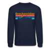 Breckenridge, Colorado Sweatshirt - Retro Mountain & Birds Breckenridge Crewneck Sweatshirt - navy