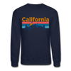 California Sweatshirt - Retro Mountain & Birds California Crewneck Sweatshirt