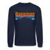 Bozeman, Montana Sweatshirt - Retro Mountain & Birds Bozeman Crewneck Sweatshirt - navy