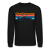 Chattanooga, Tennessee Sweatshirt - Retro Mountain & Birds Chattanooga Crewneck Sweatshirt - black