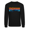 Chattanooga, Tennessee Sweatshirt - Retro Mountain & Birds Chattanooga Crewneck Sweatshirt