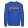 Chattanooga, Tennessee Sweatshirt - Retro Mountain & Birds Chattanooga Crewneck Sweatshirt - royal blue